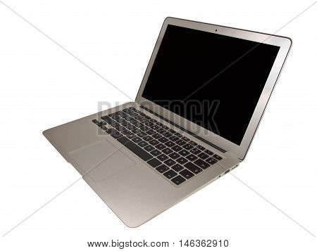 Modern Slim Laptop On White Background