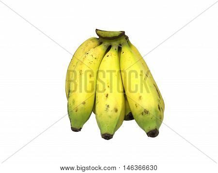 Yellow banana for eating isolated on white background