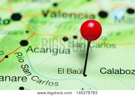 El Baul pinned on a map of Venezuela