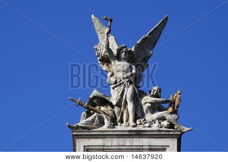 Statue på operaen i Ljubljana