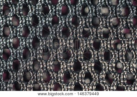 Soccer Net In Black And White As Design Element.