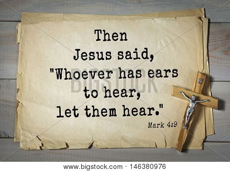  TOP-350. Bible verses from Mark.Then Jesus said, 