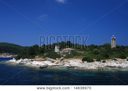 Hafen von Fiskardo auf der griechischen Insel Kefalonia