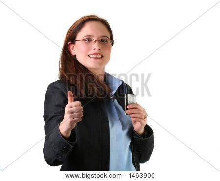 Frau mit Kreditkarte