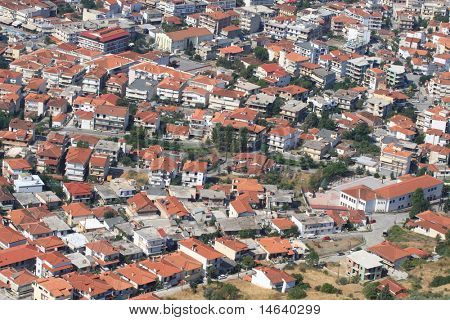 A cidade de Kalambaka Meteora Thessalia Grécia central