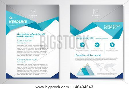 Vector Brochure Flyer design Layout template size A4 Front page and back page infographics. Easy to use and edit.
