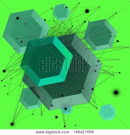 Abstract background. Vector separated elements. Geometric shapes.