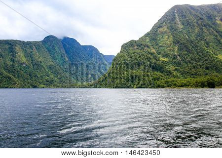 View Of Milford Sound Fiord, Te Anau, New Zealand.