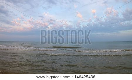Photo Beautiful seascape. Picture taken on a summer evening in August 2016.