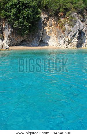 Strand auf Lefkada Insel Griechenland