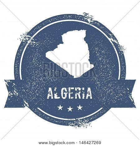 Algeria Mark. Travel Rubber Stamp With The Name And Map Of Algeria, Vector Illustration. Can Be Used