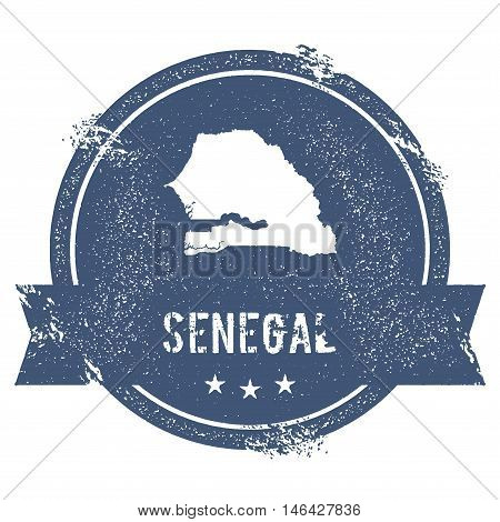 Senegal Mark. Travel Rubber Stamp With The Name And Map Of Senegal, Vector Illustration. Can Be Used