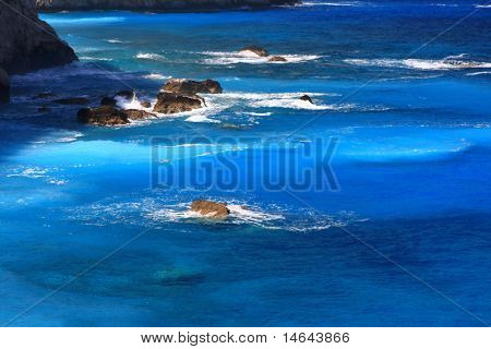 Porto Katsiki strand på den Ioniske ø i Lefkas Grækenland
