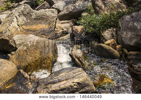 Stones Condo, Waterfall In Sunny Day - Serra Da Canastra National Park - Minas Gerais, Brazil