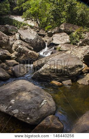 Stones Condo, Waterfall In Sunny Day - Serra Da Canastra National Park - Minas Gerais, Brazil