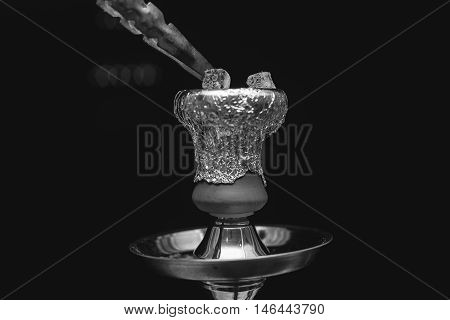 Preparing Hookah At A Restaurant