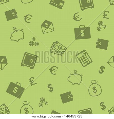 Vector Seamless Pattern Of Finance
