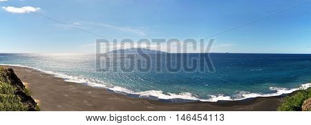 Cliff In Sao Filipe Gives Away To The Amazing Black Sand Beach Of Fonti Di Billa