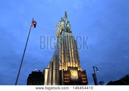 Worker And Kolkhoz Woman Monument In Moscow, Russia