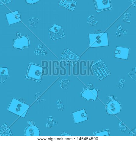 Vector Seamless Pattern Of Finance
