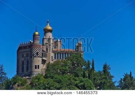 View Of Rocchetta Mattei Castle.