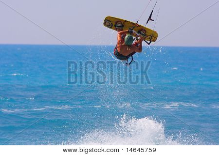 Kite-Grenze auf der ionischen Insel von Lefkas in Griechenland