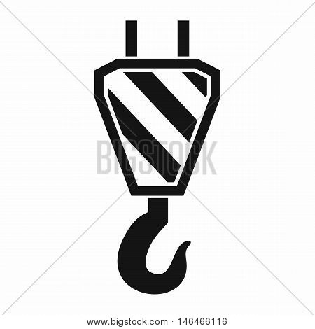 Crane hook icon in simple style on a white background vector illustration