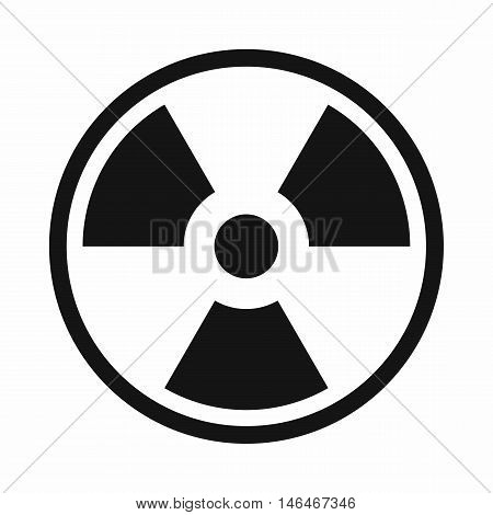 Danger nuclear in simple style isolated on white background vector illustration