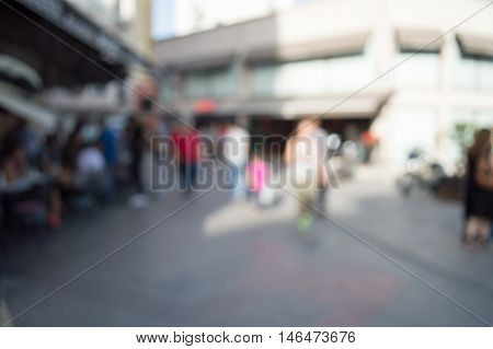 Blurred City And People