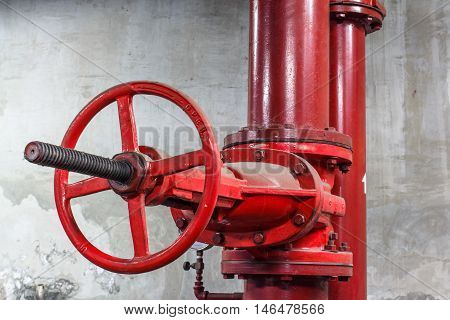 The Pipe valve water connection on industry.