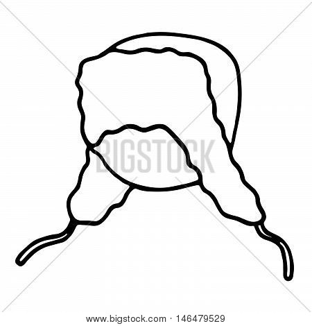 Cute vector winter hat on white background. Vector illustration..