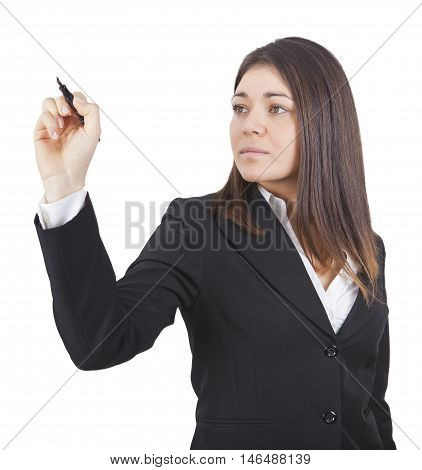 Young Businesswoman Writing