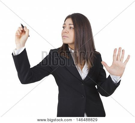 Young Businesswoman Writing