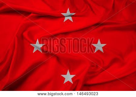Waving Flag of Londrina Brazil, with beautiful satin background