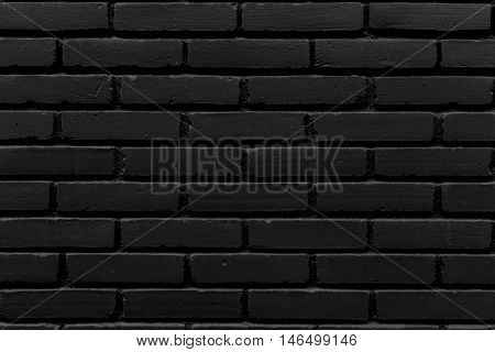 The black wall by the brick pattern