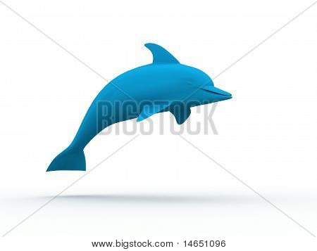 Ładny niebieski Delfin