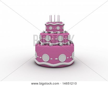 schöne rosa sahnig Kuchen