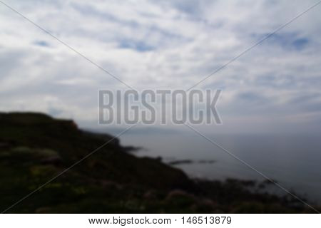 View From The Coastal Path Between Widemouth Bay And Bude Out Of Focus.