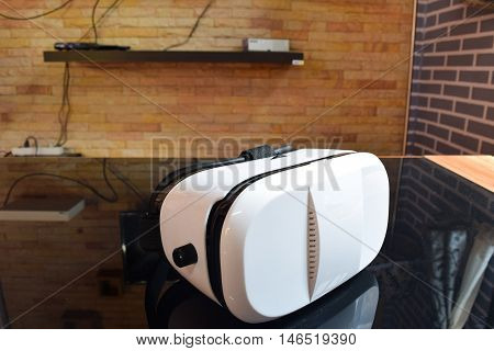 Close Up Virtual Reality Headset On Table