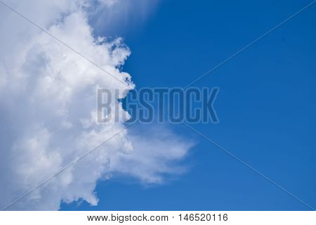 Close Up Blue Sky With Clouds Background