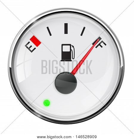 Fuel gauge. Full tank. Vector illustration on white background