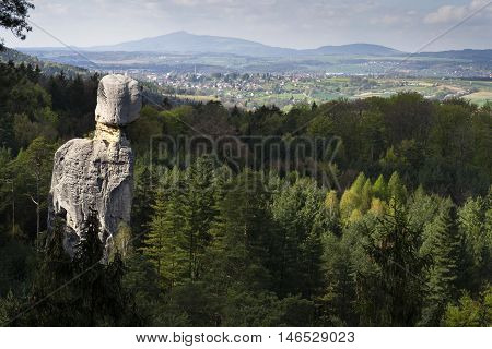 Sandstone Rocks Around Hruba Skala Castle In Bohemian Paradise