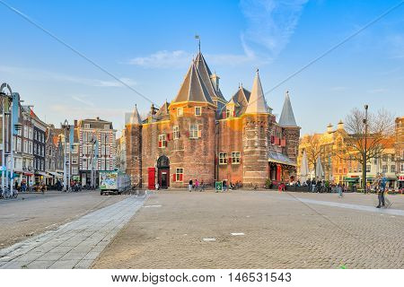 The Nieuwmarkt In Amsterdam, Netherlands