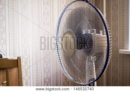 electric fan in the room. Operated ventilator