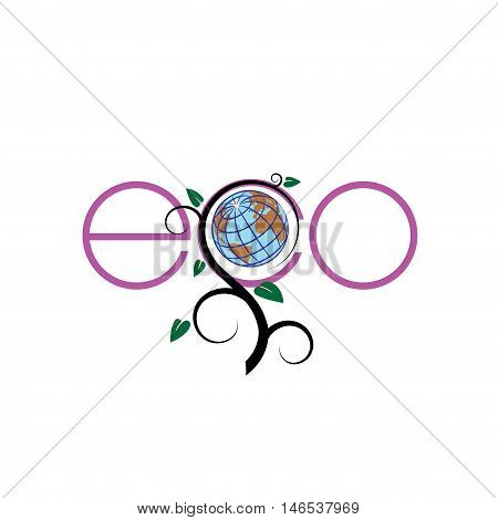 Ecology concept in the world. Environment tree eco friendly concept