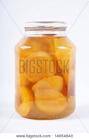 Vaso di vetro con peach