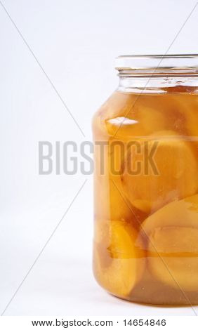 Vaso di vetro con peach