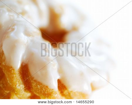 Cruller con glassa isolata On White Background