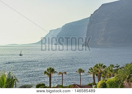 View of Los Gigantes cliffs. Tenerife, Canary Islands, Spain