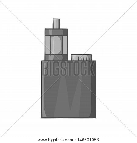 Mod and clearomizer in the kit icon in black monochrome style isolated on white background. Smoking symbol vector illustration
